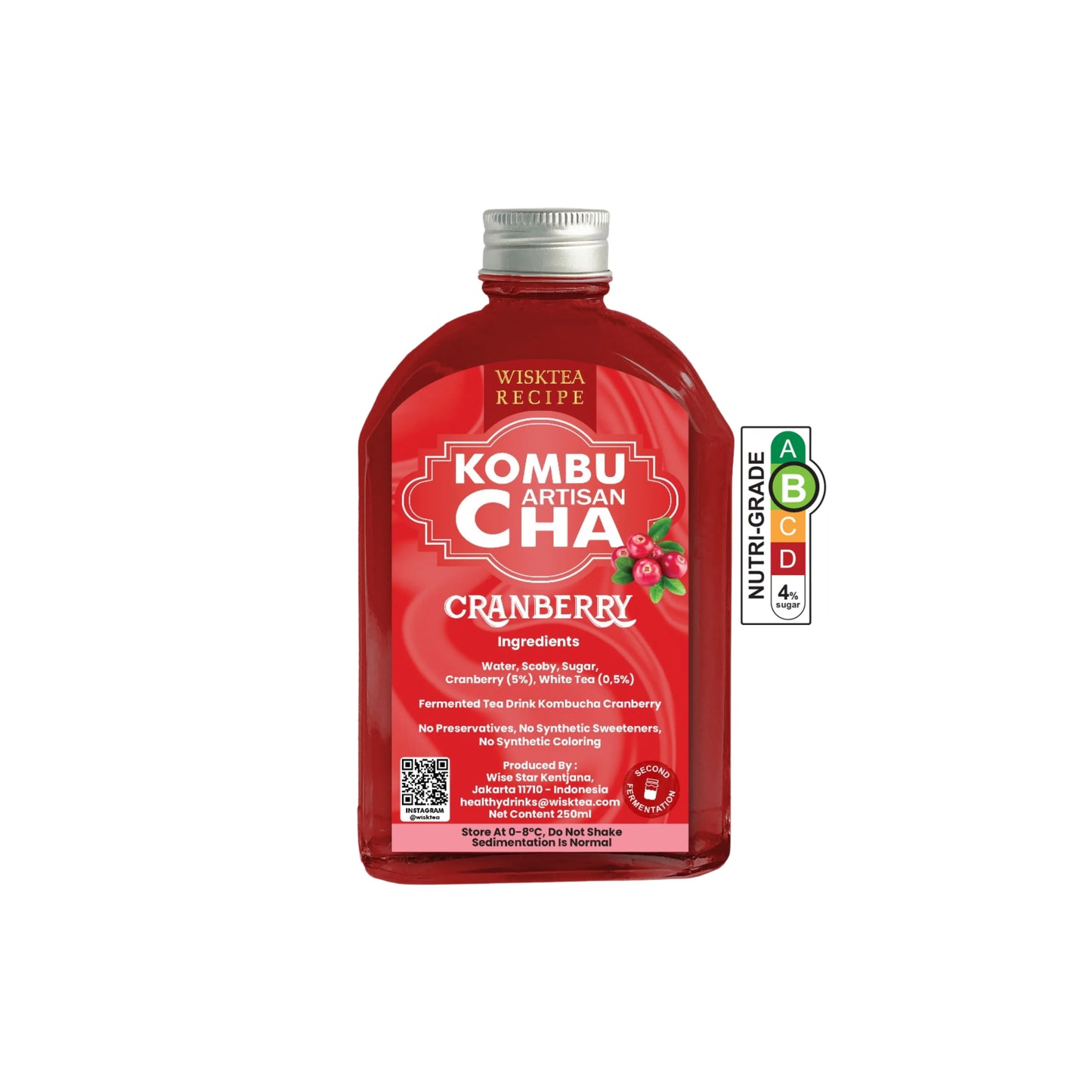 Cranberry Kombucha – Refreshing Probiotic Drink | WiskTea Recipe