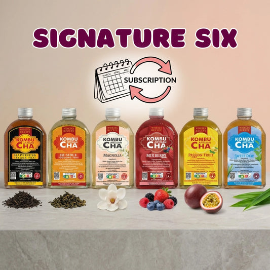 Signature Six Kombucha Subscription | Save 12% Monthly | WiskTea Recipe