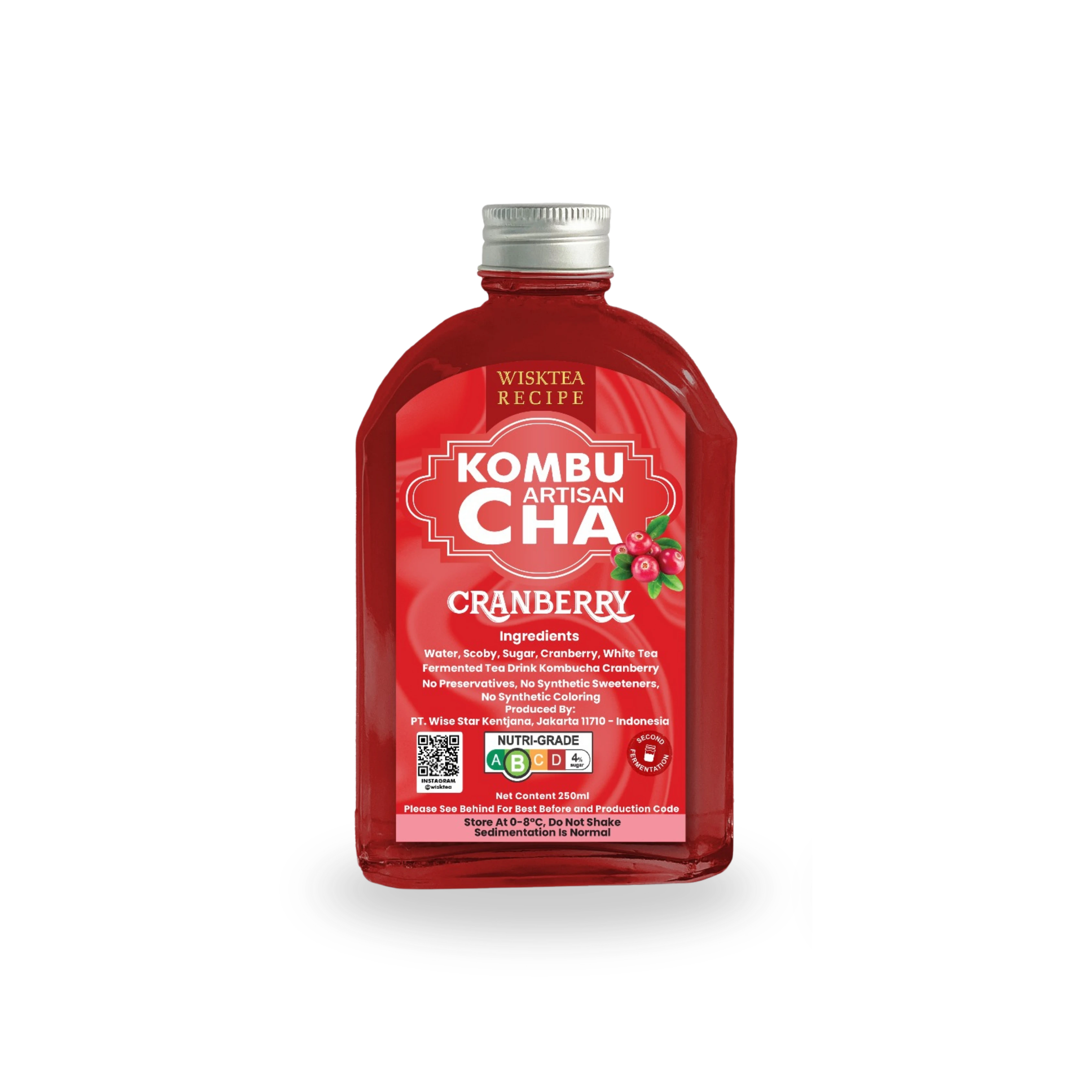 WiskTea Recipe Cranberry Kombucha