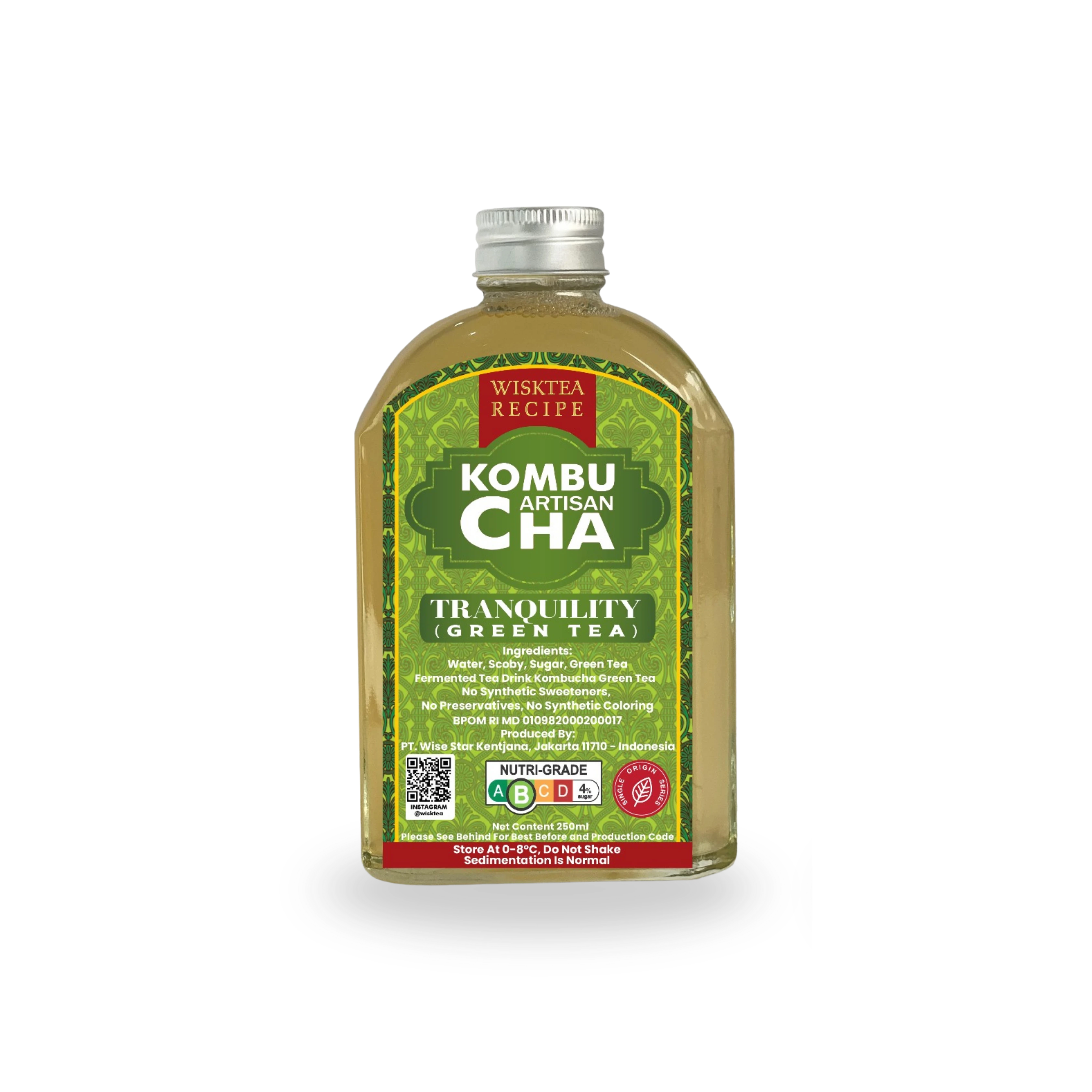 Tranquility Green Tea Kombucha - Calming Probiotic Drink