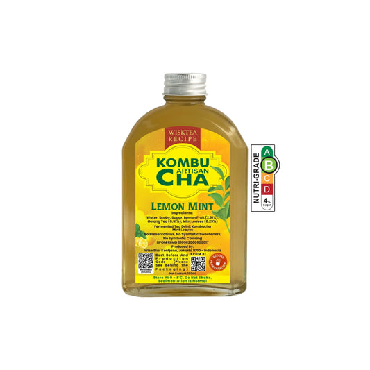 Lemon Mint Kombucha – Refreshing Probiotic Drink | WiskTea Recipe