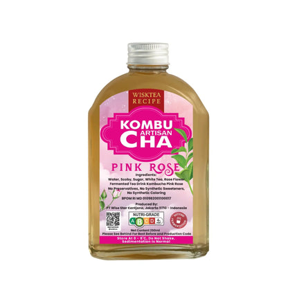 3 Slices of Pandan Summer Berry Swiss Roll with Mochi + Kombucha