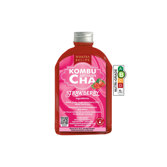 Strawberry Kombucha – Fruity Probiotic Drink | WiskTea Recipe